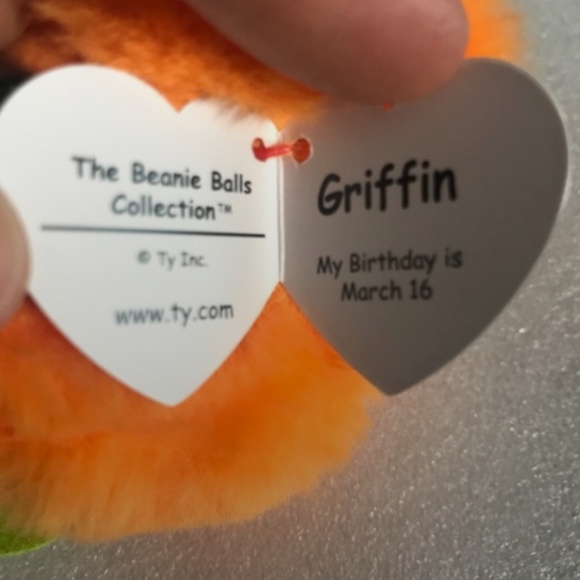 Ty Beanie Balls (Puffies) - GRIFFIN the Ghoul (3 inch) - Picture 3 of 8